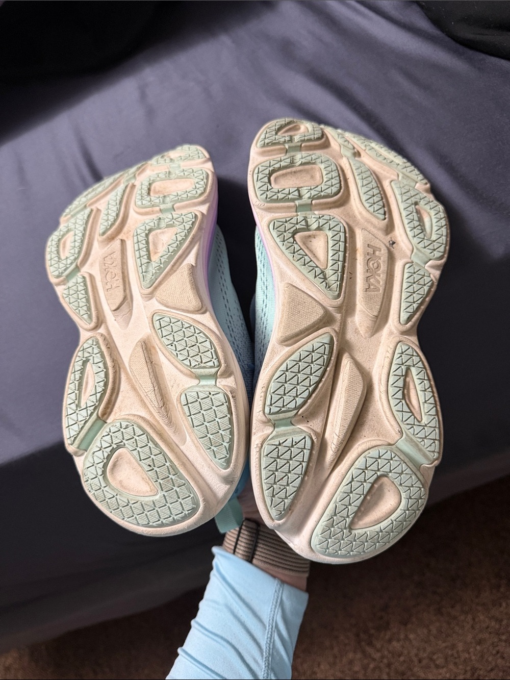 HOKA Women's Light Blue & Mint Running Shoes - Picture 4 of 4